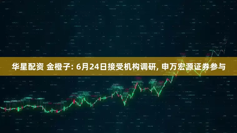华星配资 金橙子: 6月24日接受机构调研, 申万宏源证券参与